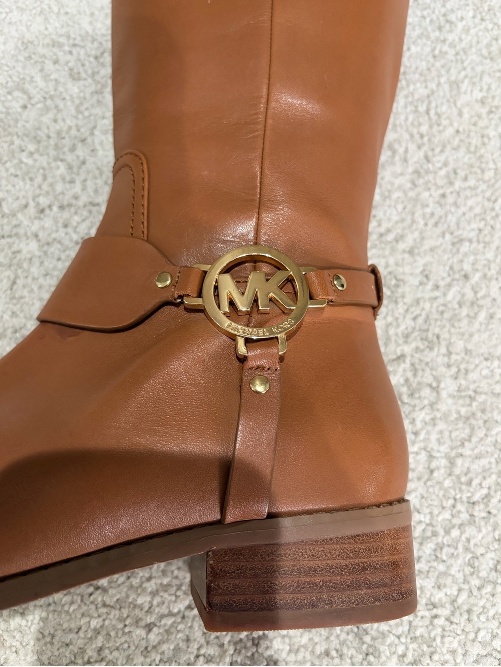 Michael Kors Brown Leather Tall Riding Boots, Women’s 8 Boots - Picture 5 of 8